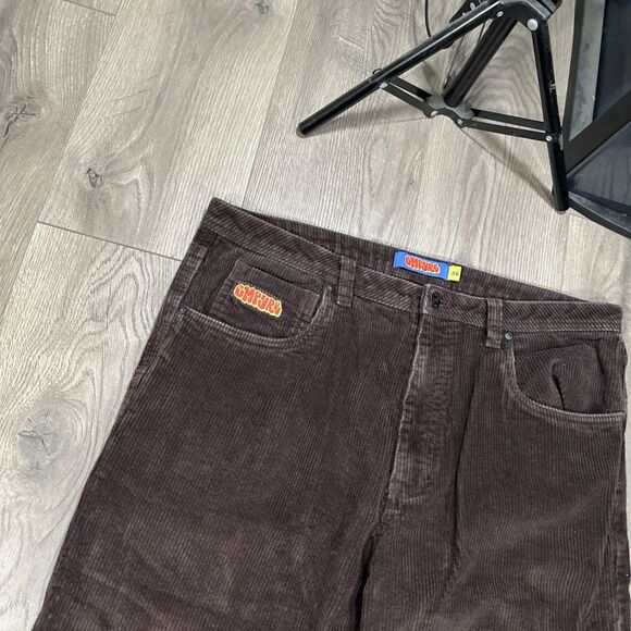 Empyre Pants 36 Mens Brown Chunky Corduroy 5-Pocket Relaxed Fit Baggy Skate - Picture 3 of 7